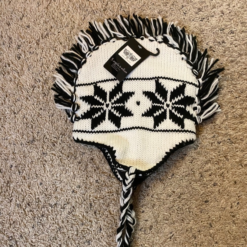 Angela & William Knit Ski Hat Braided Mohawk NWT